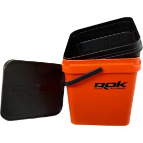 Rok Vödör 10l Tetővel Szögletes